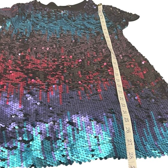 Disney D-Signed Sequin Ombre Shift Dress Small Rainbow Party Sparkle Y2K Rare - Picture 5 of 11